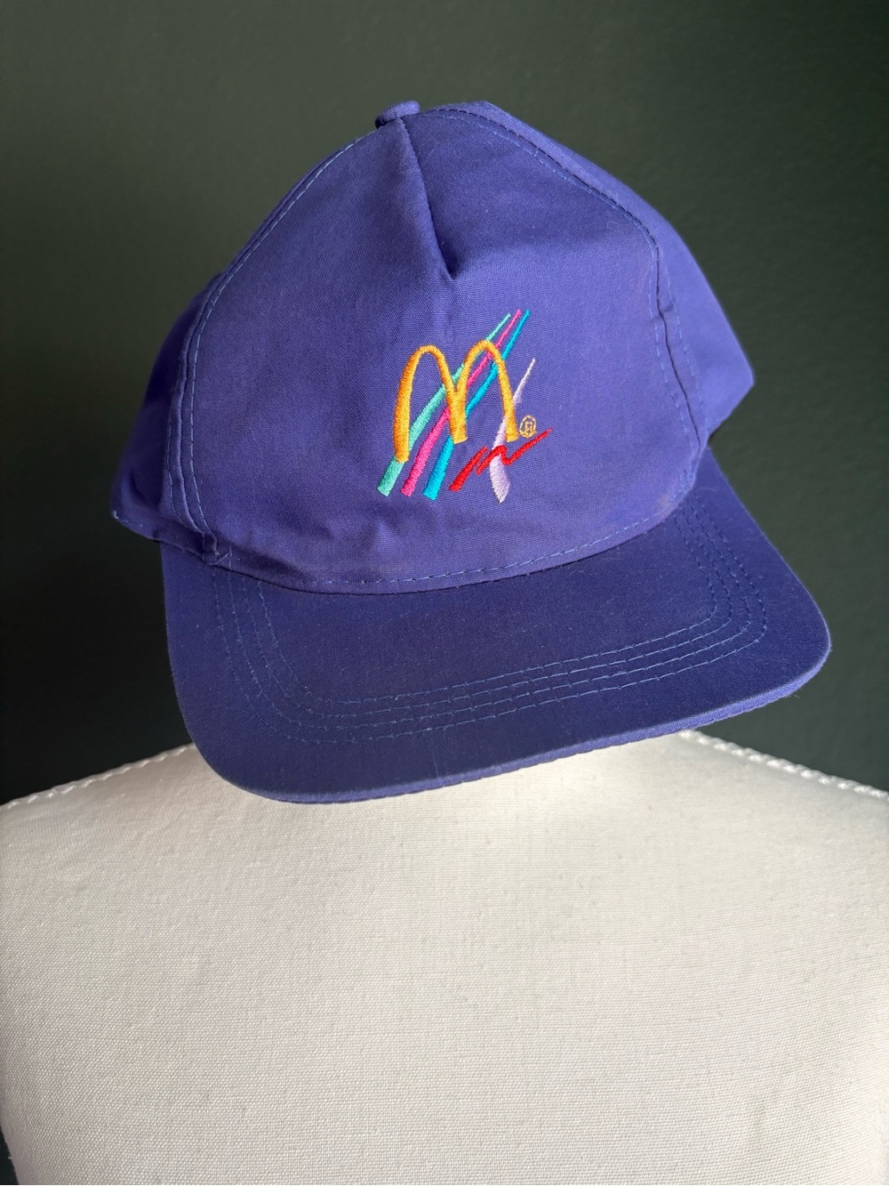 Vintage 90s McDonald’s Employee Snapback Hat Embroidered Uniform Cap Adjustable